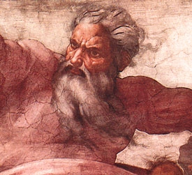 The Lord, found to be manic-depressive by Rev. Dr. Jurgens (left).